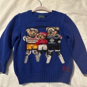 Polo Bear Family Sweater ski in Blue - VERY RARE find!